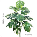 Planta artificial Monstera deliciosa (Pothos, Alocasia) de 103 cm com folhas, ideal para decoração festiva de casa e escritório.