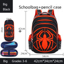 Mochila e estojo de aranha para escola infantil, ideal para meninos do ensino fundamental. Mochila impermeável com estampa de aranha.
