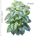 Planta artificial Monstera deliciosa (Pothos, Alocasia) de 103 cm com folhas, ideal para decoração festiva de casa e escritório.