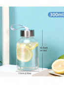 Garrafa de água transparente de plástico, 300/400/500ml, copo portátil para beber água, ideal para esportes, chá e café, garrafa de água infantil para escola.