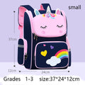 Mochila infantil para menina com unicórnio, mochila escolar com olhos de arco-íris, mochila impermeável para adolescentes e meninas, ideal para viagens.